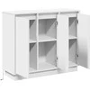 LED Bufetas Balta 90 x 32 x 75 cm Apdirbta mediena
