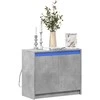 Šoninė spintelė su LED, betono, 72x34x61cm, apdirbta mediena