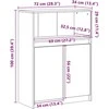 Šoninė spintelė su LED, dūminio ąžuolo, 72x34x100cm, mediena