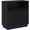 LED Bufetas Juodas ąžuolas 71 x 34,5 x 75 cm Apdirbta mediena