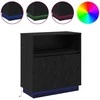 LED Bufetas Juodas ąžuolas 71 x 34,5 x 75 cm Apdirbta mediena