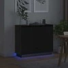 LED Bufetas Juodas ąžuolas 90 x 32 x 75 cm Apdirbta mediena