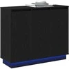 LED Bufetas Juodas ąžuolas 90 x 32 x 75 cm Apdirbta mediena