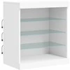 Šoninė spintelė su LED lemputėmis, balta, 181,5x37x67cm