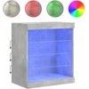 Šoninė spintelė su LED lemputėmis, betono pilka, 60,5x37x67cm
