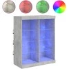 Šoninė spintelė su LED lemputėmis, betono pilka, 81x37x100cm