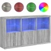 Šoninė spintelė su LED lemputėmis, pilka ąžuolo, 181,5x37x100cm