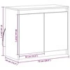 Šoninė spintelė su LED, pilka ąžuolo, 72x34x61cm, mediena