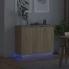 LED Bufetas Sonoma ąžuolas 90 x 32 x 75 cm Apdirbta mediena