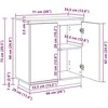 LED Bufetas Pilka sonoma ąžuolo 71 x 34,5 x 75 cm