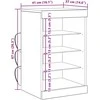 LED Bufetas Senas medis 41 x 37 x 67 cm Apdirbta mediena