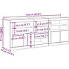 LED Bufetas Senas medis 162 x 37 x 67 cm Apdirbta mediena
