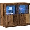 LED Bufetas Ruda 81 x 37 x 66,5 cm Apdirbta mediena