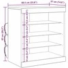 LED Bufetas Amatininkų ąžuolas 60,5 x 37 x 67 cm