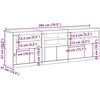 LED Bufetas Senas medis 202 x 37 x 67 cm Apdirbta mediena