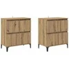 Šoninės lentynos 2 pcs Amatininkų ąžuolas 60 x 35 x 70 cm