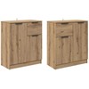 Šoninės lentynos 2 pcs Amatininkų ąžuolas 60 x 30 x 70 cm