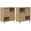 Šoninės lentynos 2 pcs Amatininkų ąžuolas 60 x 35 x 70 cm