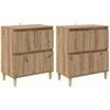 Šoninės lentynos 2 pcs Amatininkų ąžuolas 60 x 35 x 70 cm