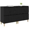 Šoninės lentynos 2 pcs Juodas ąžuolas 60 x 35 x 70 cm
