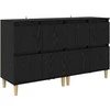 Šoninės lentynos 2 pcs Juodas ąžuolas 60 x 35 x 70 cm