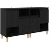 Šoninės lentynos 2 pcs Juodas ąžuolas 60 x 35 x 70 cm