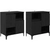 Šoninės lentynos 2 pcs Juodas ąžuolas 60 x 35 x 70 cm