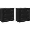 Šoninės lentynos 2 pcs Juodas ąžuolas 70 x 35,5 x 67,5 cm
