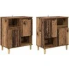 Šoninės lentynos 2 pcs Senovinis medis 60 x 35 x 70 cm