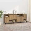 Šoninės lentynos 3 pcs Amatininkų ąžuolas 60 x 35 x 70 cm