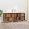 Šoninės lentynos 3 pcs Senovinis medis 60 x 35 x 70 cm