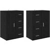 Šoninės lentynos Corona 2 pcs Juodas ąžuolas 59 x 39 x 80 cm