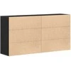 Kabalas 2 pcs Juodas ąžuolas 79 x 38 x 80 cm Apdirbta mediena