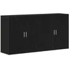 Kabalas 2 pcs Juodas ąžuolas 79 x 38 x 80 cm Apdirbta mediena