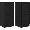 Kabalas 2 pcs Juodas ąžuolas 30 x 30 x 70 cm Apdirbta mediena