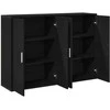 Kabalas 2 pcs Juodas ąžuolas 60 x 31 x 84 cm Apdirbta mediena