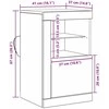 LED Bufetas 2 pcs Senas medis 41 x 37 x 67 cm Apdirbta mediena