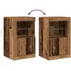 LED Bufetas 2 pcs Senas medis 41 x 37 x 67 cm Apdirbta mediena