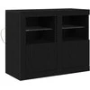 LED Bufetas 2 pcs Juodas ąžuolas 41 x 37 x 67 cm