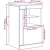 LED Bufetas 2 vnt. 41 x 37 x 67 cm Apdirbta mediena