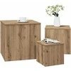 šoniniai staliukai 3 vnt Old Wood Engineered Wood
