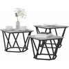 Kavos staliukas 3 pcs Pilkas Sonoma