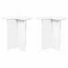 Šoninis stalas 2 pcs Balta Ø 39 x 38 cm Apdirbta mediena