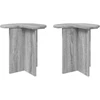 Šoninis stalas 2 pcs Pilka sonoma ąžuolo Ø 39 x 38 cm