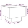 Kavos staliukas artisano ąžuolo 40 x 40 x 30 cm