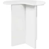 Šoninis stalas Itin blizgi balta Ø 39 x 38 cm Apdirbta mediena