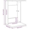Šoninis stalas Pilkas Sonoma 40 x 38 x 62,5 cm Apdirbta mediena