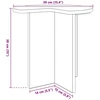 Šoninis stalas Sonoma ąžuolas Ø 39 x 38 cm Apdirbta mediena