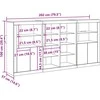 LED Bufetas 3 vnt. Senas medis 202 x 37 x 100 cm