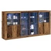 LED Bufetas 3 pcs Senas medis 202 x 37 x 100 cm
